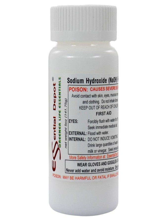 Essential Depot 1.25 lbs Food Grade Sodium Hydroxide Lye Evenly-Sized Micro Pels (Beads or Particles) - Lye Drain Cleaner - HDPE Container with Resealable Child Resistant Cap and Handle - Image 2